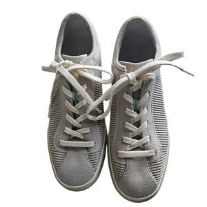 Rothy's The RS01 Sneaker Tan Beige Knit Low Top Lace Up Shoes Mens 8